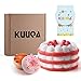 KUUQA Jumbo Squishies Strawberry Cake and Mini Squishy Donuts Scented Slow Rising Silly Kawaii Squishies Charms Kids Toys Gift Party Favors Supplies 3 Pieces(Donuts Random Color)