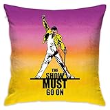MAQPISHG Freddie Mercury Bohemian Rhapsody Throw Pillows Covers Pillowcase Bed Cushions Shams