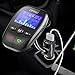 QPAU Bluetooth FM Transmitter, Wireless In-Car Hands-free Talking Music Active Showing W 1.44 Inch Display and 3 Ports USB Car Charger (Black)