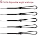 AMUU 5 PACK Wrist Lanyard Strap String Hand lanyards for USB Flash Drives Keys Flashlight Cameras Keychain Cellphone Water Bottle Badge Holders