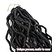 Eerya 6Packs Goddess Faux Locs Crochet Hair Braids Wavy with Curly Ends Synthetic Hair Extensions Fauxlocs Fiber Braiding Hair Afro Kinky Soft Dread Dreadlocks (18Inch Natural Black #1B)thumb 3