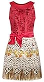 AmzBarley Princess Moana Costume for Kids Clothes Little Girls Cosplay Dress up Size 6T Age 5-6