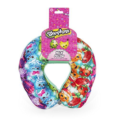 Shopkins Rainbow Multi Colored Travel Neck Pillow For Kids