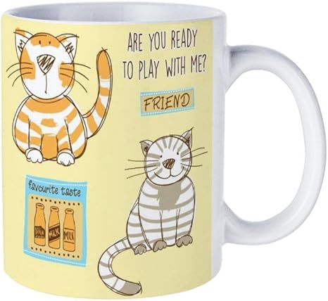 Amazon Co Jp 遊ぶ猫マグカップ おしゃれ セラミック コーヒーマグ 創意コップ かわいい ティーカップ 330ml ホーム キッチン