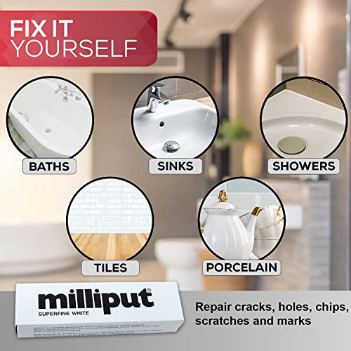Milliput Plumbers Putty 10 Piece Set, Superfine White with Sculpting