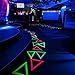 GIGALUMI 10-Pack UV Blacklight Reactive Glow in The Dark Tape, Fluorescent/Neon Gaffer Tape (.5 in x 16.5 feet)