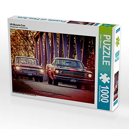 CALVENDO Puzzle US Muscle Cars 1000 Pieces Size 64 x 48 cm Photo Puzzle Picture by Reiner Silberstein