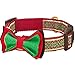 Blueberry Pet 8 Patterns Christmas Nordic-inspired Snowflakes Dog Collar with Bow Tie, Small, Neck 12