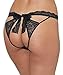 Belle Vannes Midnight Bow-Tie Lace Sexy Underwear Panties For Women Black, One Size