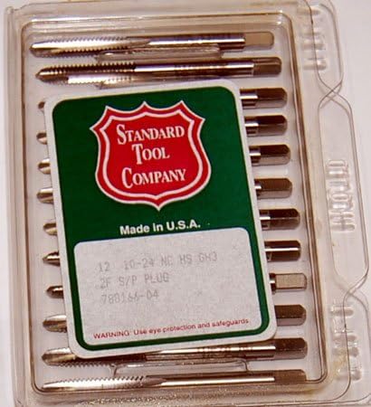 12 Pcs. Standard Tool 10-24 2FL Spiral Point Plug Taps