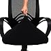 Homaxy Premium Jacquard Office Computer Chair Seat Cover, Spandex Stretch Desk Chair Seat Cushion Covers, Durable Protectors, Black Slipcover