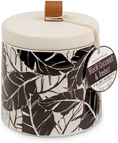 Paddywax Botany Collection Scented Soy Wax Candle, 10-Ounce, Black Coconut &amp; Amber