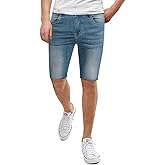 ETHANOL Men's Super Comfy Stretch Flex Slim Fit Denim Twill 11 inch Shorts