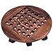 GeBot 14″ Inch Rolling Wooden Planter Caddy Potted Plant Stand with Wheels Round Flower Pot Rack Indoor Outdoor Planter Trolley with 360° Rotating Casters Rolling Tray Coaster Garden Pot Dollythumb 1