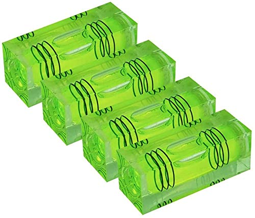 UMEI High Precision mini Level Bubble, Three line Level Ball, Household Level (40X15X15mm 4PCS) (Green)