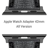 [Upgraded] Apple Watch Adapter 42mm, Benuo Smart Watch Stainless Steel Connector, Apple Watch Band Clasp for Apple Watch Series 2/1/Nike+/Edition(42mm, Space Gray)
