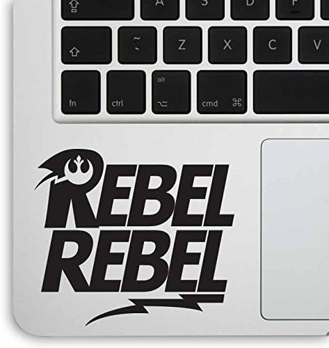 Aftermarket Graphics - 2x Qty Rebel Rebel Bowie for laptop / car / guitar Vinyl Decal Sticker (BLACK)