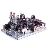 Microworld 3D Metal Puzzle Spain Burgos Cathedral Architecture Assemble Model Kits J046 DIY 3D Laser Cut Jigsaw Toys