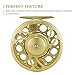 Piscifun Fly Fishing Reel with CNC-machined Aluminum Alloy Body (Gold) 3/4