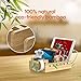 Alltripal Charging Station for Multiple Devices Bamboo Docking Station Organizer with 5 USB Ports Charger Compatible with iPhone Airpods iwatch Cell Phone