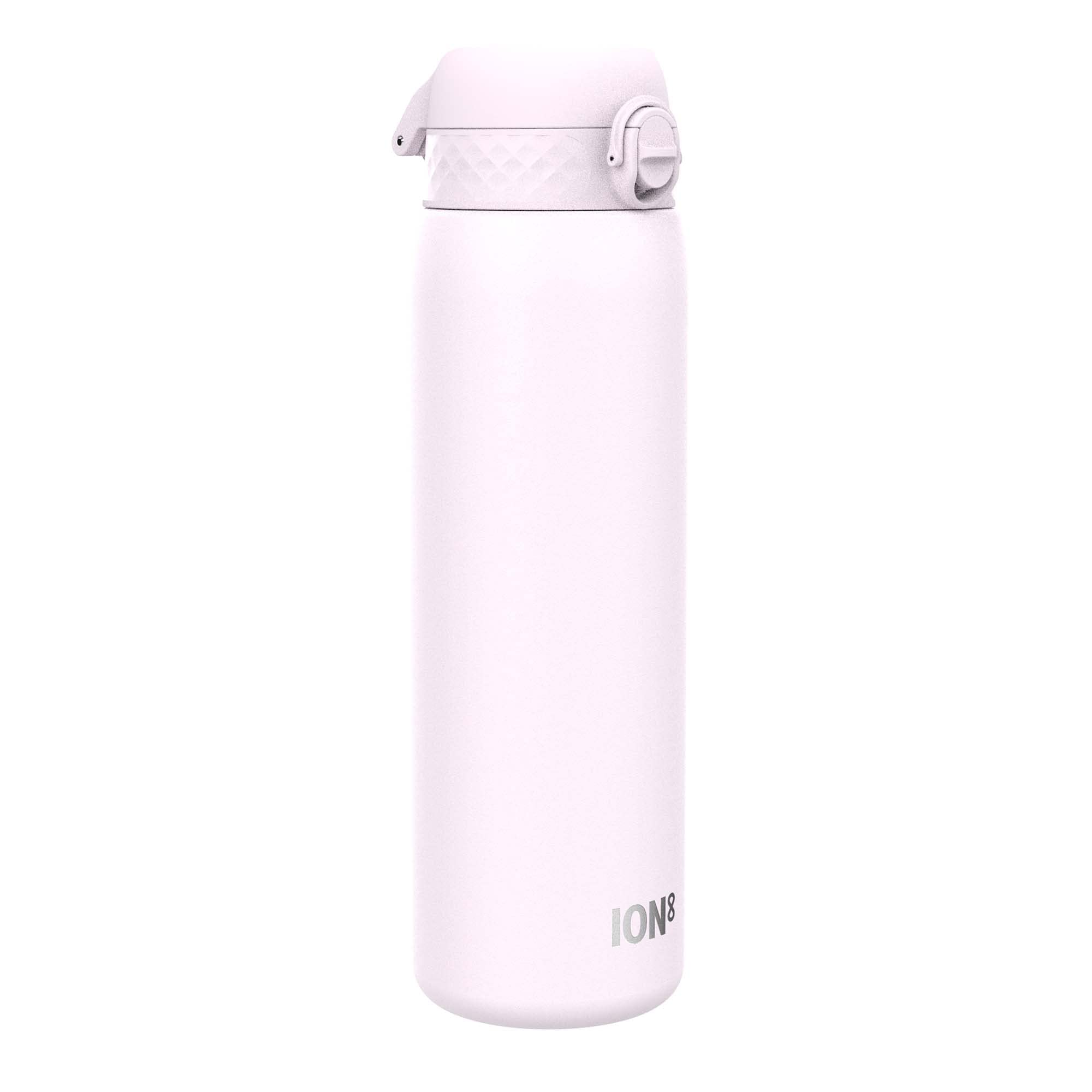 ION8 Lightweight 1 Litre Steel Water Bottle, Non-Insulated, Leak Proof, Easy to Open, Secure Lock, Dishwasher Safe, Flip Cover, Carry Handle, Ideal for Travel & Active Lifestyles, Pink
