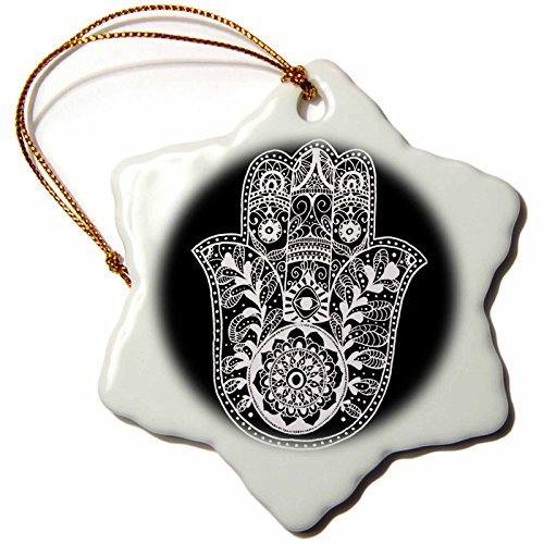 Ornaments to Paint ToryAnne Collections Art - Black and White Hamsa -