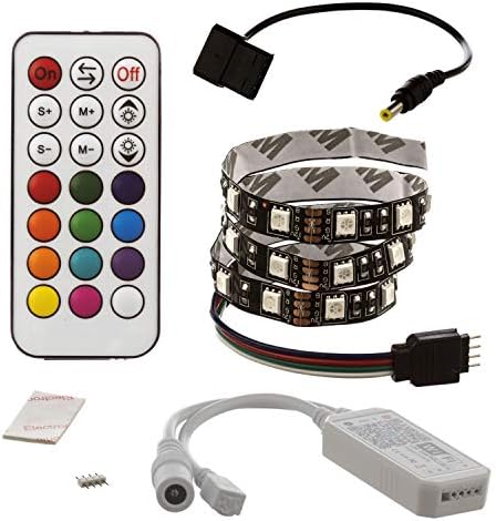Lilware RGB Color Changing LED Light Strips for Mid Tower Computer Cases – Multifunctional 21 Key RF Remote Controller & Smart Phone WIFI Control (50CM WIFI)