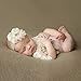 Udobuy Super Cute Soft Infant Baby Girl Bowknot Romper Sunsuit Bodysuit Newborn Photo Props