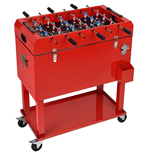 UPHA 68 Quart Rolling Patio Cooler for Outdoor Pool Party, Protable