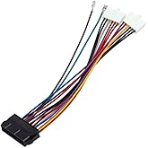 WSDMAVIS 1 Pcs ATX to at Power Supply Adapter 20Pin ATX PSU to 2-Port 6Pin at PSU Converter Power Cable Cord for 286 386 486 