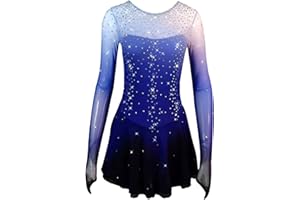 LIUHUO Figure Skating Dress Girls Teens Purple Gradient Ice Skating Competition Costumes