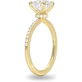 VISDIV 2CT Sterling Silver Engagement Rings AAAAA Cubic Zirconia CZ Wedding Promise Bands For Women Round Solitaire Simulated Diamond Silver/Gold Size 5-10