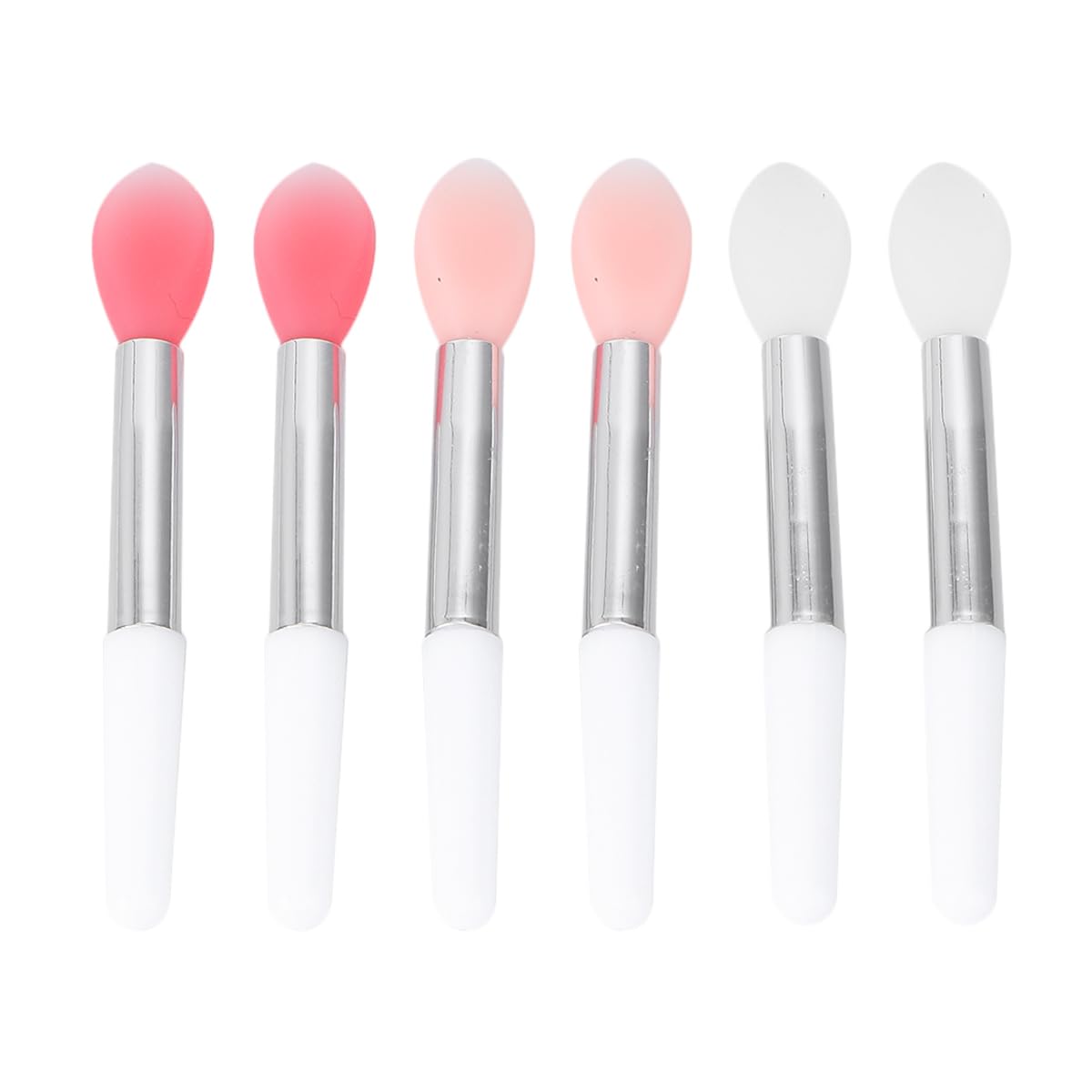 Uonlytech 6Pcs Silicone Lip Brush Lip Wands Small Lip Brush Eyeshadow Brush Makeup Set Applicator for Lip Oil Lip Gloss Clear