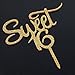 INNORU Sweet 16 Cake Topper - Gold Glitter Acrylic Sweet Sixteen Cake Topper - Happy 16th Birthday Party Decorations Supplies