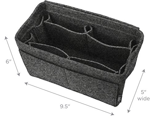 Pelikus Felt Purse & Tote Organizer Insert/Multi-Pocket Handbag Shaper (Medium, Grey - m)