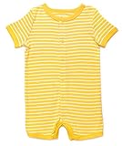 Leveret Short Sleeve Snap Up Romper 100% Cotton Variety of Colors (3-24 Months)