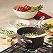 Anolon Nouvelle Copper Hard Anodized Nonstick 4-Quart Risotto Pan and Beechwood Spoon Set. Dark Gray