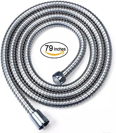 79 inch Shower Head Cable Shower Hose Stainless Steel Bathroom Hot Water Head Pipe Chrome Flexible