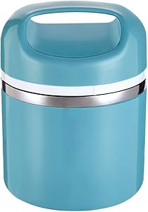 Bento Box for Kids Leak-proof Food Containers for Adults Stainless Steel Lunch Containers with Handle Insulated Lunch Box Stay Hot 3h for Work and School(Blue)
