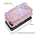 iPhone 6 Plus/6s Plus Case,iPhone 7 Plus Case,iPhone 8 Plus Case,Cute Marble Gilrs Case,SKYLMW Three Layer Heavy Duty Hybrid Protective Case For iPhone 6 Plus/6s Plus/7 Plus/8 Plus,Marble Purple Pink