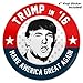 Donald Trump Make America Great Again T-Shirt & Sticker Men's X-Large (Blue)