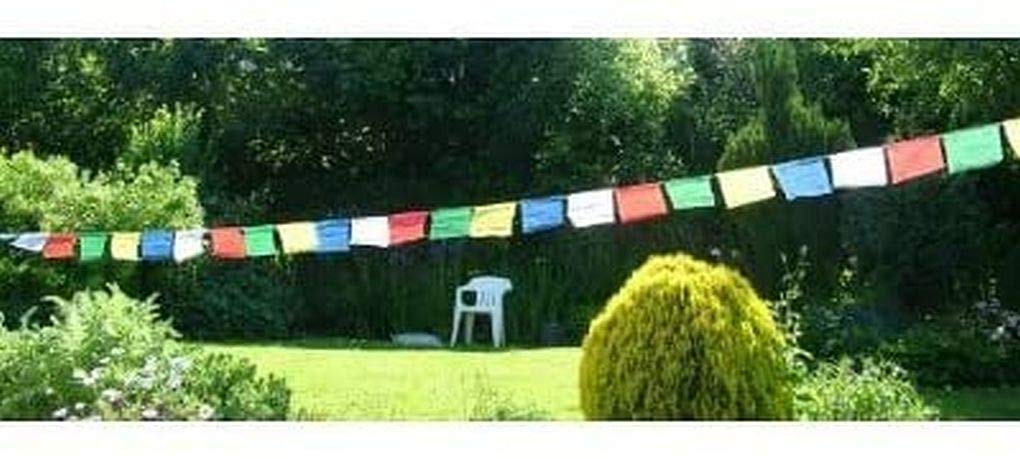 Spirtual Gifts Tibetan Prayer Flags Set; Roll of 25 Flags - 14cm by 19cm. Total length approx 500cm