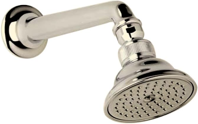 RohlC5504EPN Perletto 3-in Anti-Cal Single Function Showerhead with 7-in Shower Arm, Polished Nickel