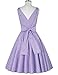PAUL JONES Women's V-Neck Polka Dot Vintage Party Dress Light lilac(S)