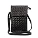 Universal Crossbody Bag Purse Cell Phone Pouch Multipurpose Soft PU Leather Wallet Moblie Phone Carrying Cases Shoulder Bag with Shoulder Strap for Smartphone Under 6.2'' from WaitingU -Black
