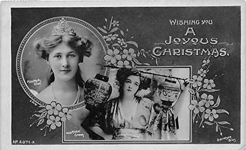 Miss Phyllis Dare, Miss Mable Green Wishing you a Joyous Christmas Theater Actor / Actress Postcard