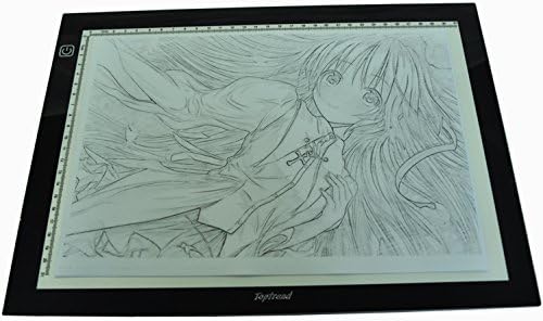 A4 Tracing light box Dimmable Brightness portable Ultra-thin 7mm LED Copy Board drawing Copy Tracers stencil board LED light box Tattoo table for Artists Drawing Animation Architecture DC Style