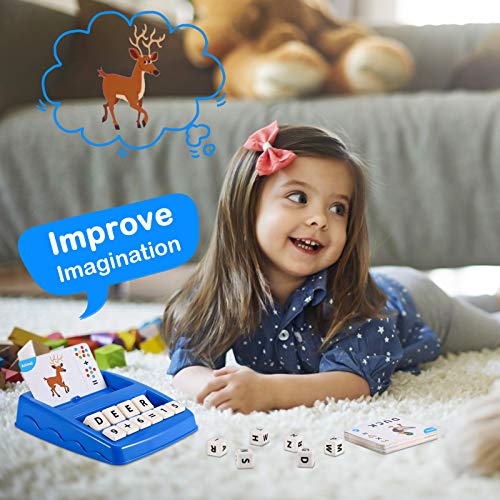 MOSUNECE Matching Letter Game for Kids Ages 37, Educational Toys for 57 Year Olds Boys Girls