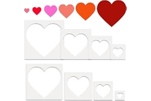 HADDIY Heart Stencils for Painting on Wood,16 Pcs Plastic Large to Small Different Sizes Heart Templates for Drawing and Crafts,Spraying on Wall-Reusable