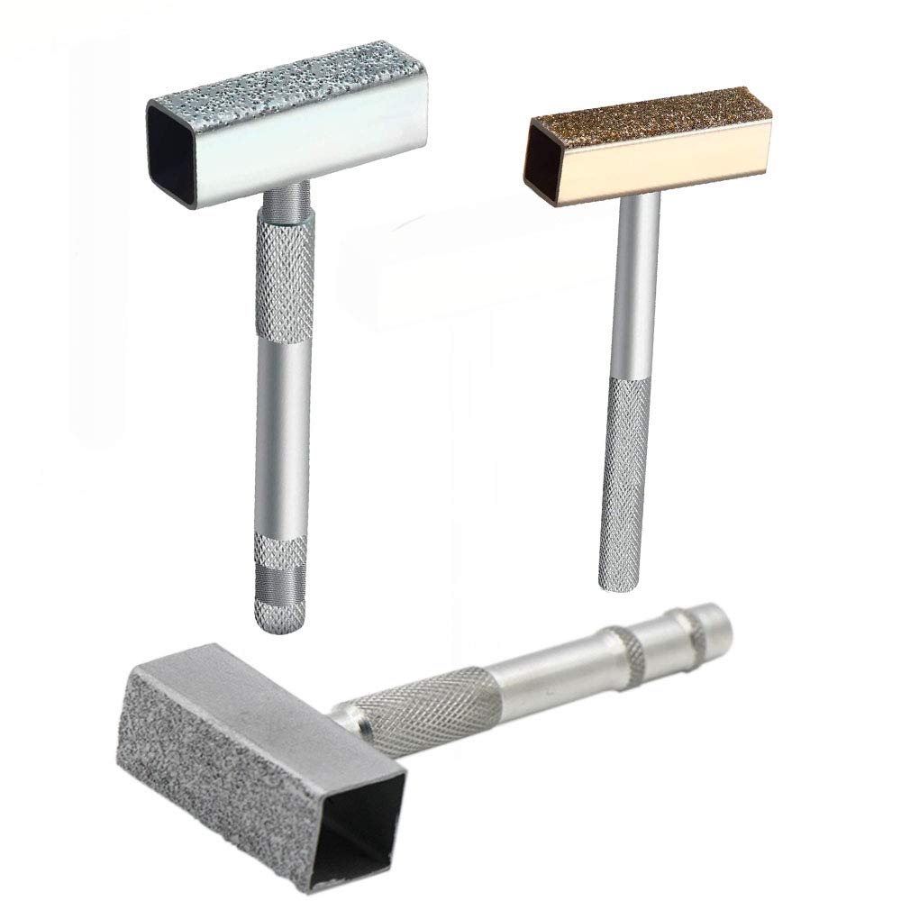 3 Pcs Grinding Wheel Dresser, Diamond Grinding Wheel Stone Dresser Tool with Flat Diamond Coated Surface for Truing Grinding Deburring Wheels